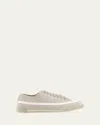John Lobb Court Low Top Sneaker In Gray