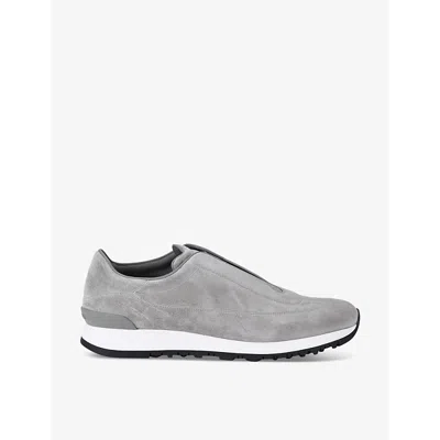 John Lobb Lift Suede Low-top Trainers In Green
