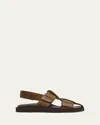 John Lobb Men's Milford Suede Fisherman Sandals
