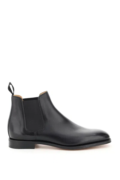 John Lobb Men's Mocassino Lawry Boot In Black