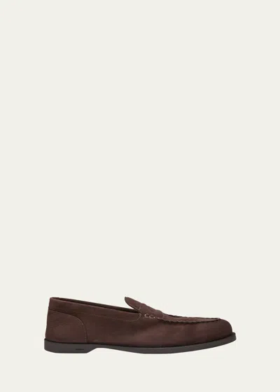 John Lobb Lopez New Standard Leather Penny Loafers In Brown
