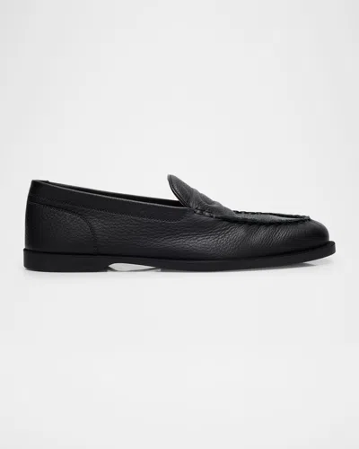 JOHN LOBB MEN'S PACE SUEDE PENNY LOAFERS