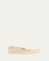 John Lobb Men's Pace Suede Penny Loafers In Sand