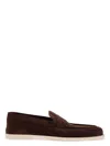 John Lobb Dark Brown Suede Casual Shoes With Velcro Closure In Brown