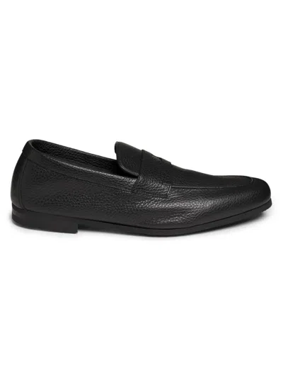 John Lobb Men's Thorne Leather Penny Loafers In Black
