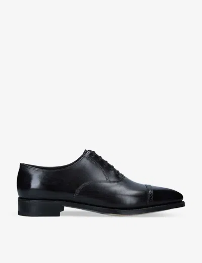 John Lobb Mens  City Ii Leather Oxford Shoes In Black