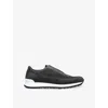 John Lobb Mens  Lift Suede Low-top Trainers In Grey/dark