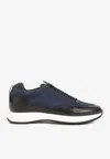 John Lobb Nylon And Leather Low-top Sneakers In Multi