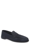 John Lobb Pace Suede Loafers In Blue