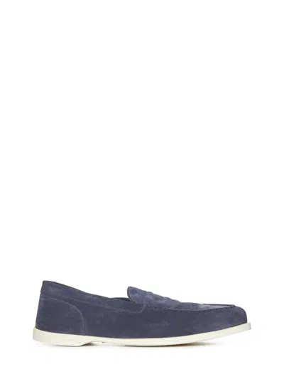 John Lobb Pace Loafers In Blue