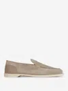 John Lobb Pace Slip-on Suede Loafers In Beige