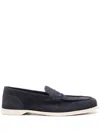 John Lobb Pace Suede Soft Casual Loafers Shoes In Blue