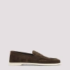 John Lobb Dark Brown Suede Casual Shoes With Velcro Closure In Brown