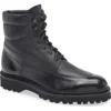 John Lobb Peak Longwing Lugged Ankle Boot In Black