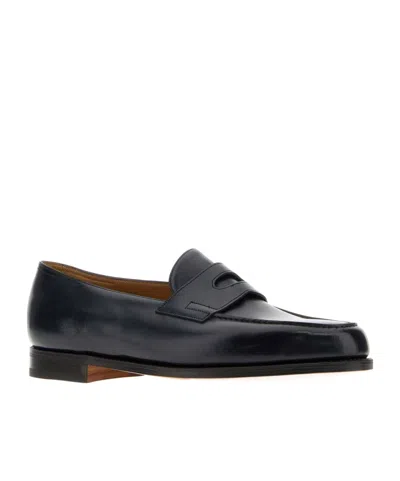 John Lobb Round-toe Loafers In Black