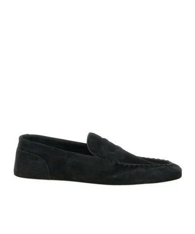 John Lobb Round-toe Loafers In Blue