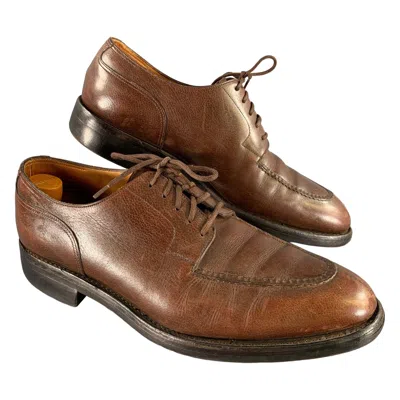 Pre-owned John Lobb Size 9 Brown Leather Split Toe Lace Up Shoes