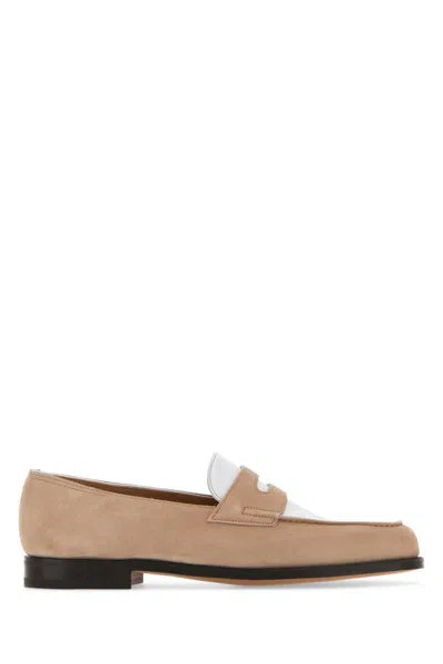 John Lobb Skin Pink Suede Lopez Loafers