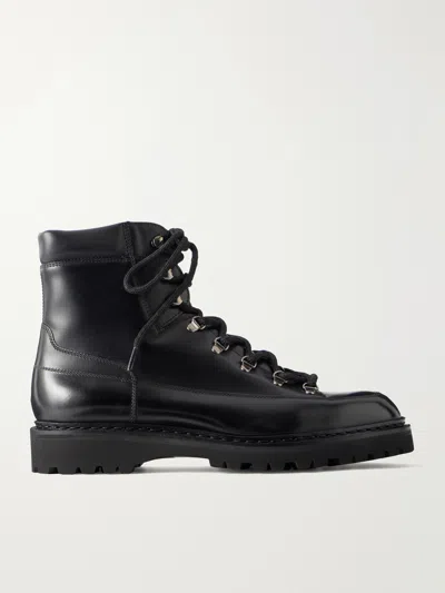 John Lobb Sommet Leather Hiking Boots In Black