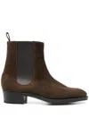 John Lobb Suede Chelsea Boots In Brown