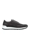 John Lobb Suede Lift Slip-on Sneakers In Grey