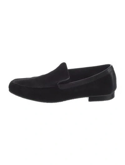 Pre-owned John Lobb Suede Loafers In Black