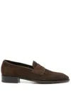 John Lobb Suede Loafers In Brown
