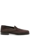 John Lobb Suede Loafers In Brown