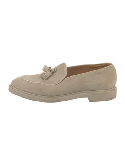Pre-owned John Lobb Suede Loafers In Neutral