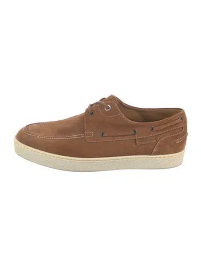 Pre-owned John Lobb Suede Oxfords In Brown