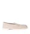 John Lobb Pace Suede Leather Loafers In Animal Print