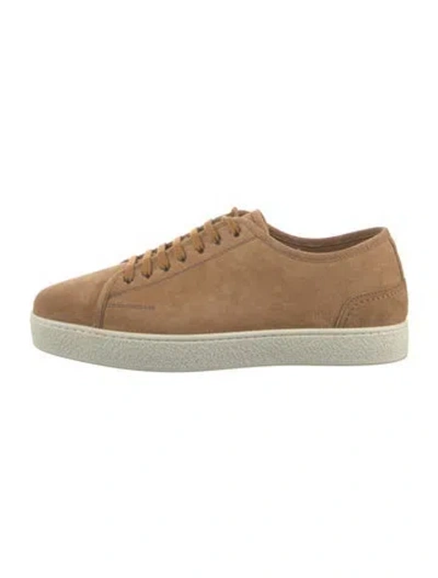 Pre-owned John Lobb Suede Sneakers In Brown