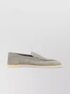 John Lobb Light Grey Suede Pace Loafers