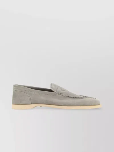 JOHN LOBB TAPERED TOE SUEDE PACE LOAFERS