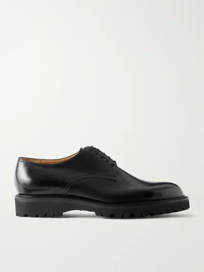 John Lobb Tenby Leather Derby Shoes In Black