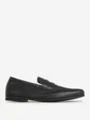 John Lobb Men's Thorne Soft Textured Leather Penny Loafers In Black