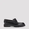 John Lobb High-gloss Black Calf Leather Lace-up Derbies In Black