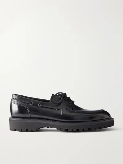 John Lobb Tide Leather Boat Shoes In Multi