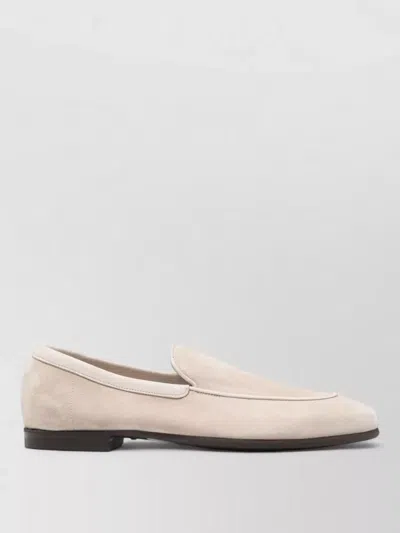John Lobb Tyne Suede Leather Loafer Shoes In Neutral