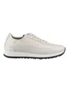 John Lobb White Leather Sneakers For Men In White