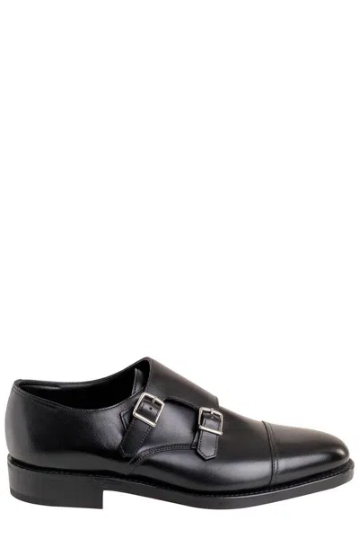 John Lobb William Double Buckle Loafers Loafers In Nero
