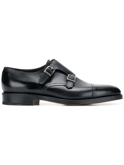 John Lobb William Double Buckle Shoes In Black
