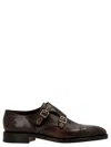 John Lobb William Monk Leather Sole Round Toe In Brown