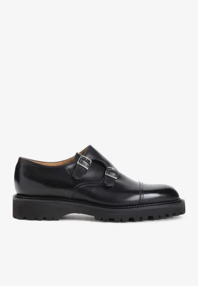 JOHN LOBB WILLIAM LEATHER MONK STRAP SHOES