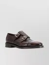 John Lobb William Monk Leather Sole Round Toe In Brown