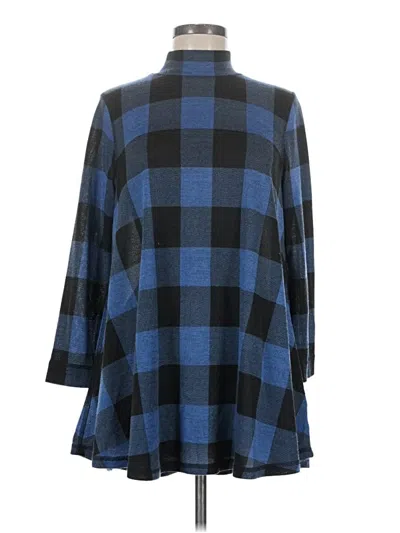 Pre-owned John Mark 3/4 Sleeve Blouse In Blue