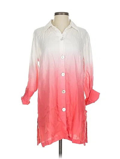 Pre-owned John Mark 3/4 Sleeve Blouse In Pink