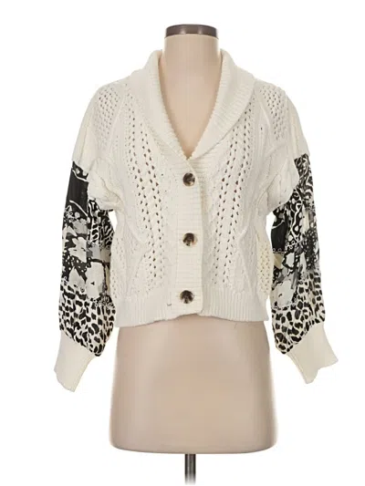Pre-owned John Mark Cardigan Sweater In Ivory