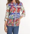John Mark Gina Tunic In Multi Floral In Multi