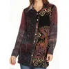 John Mark Gratitude Tunic In Black In Multi